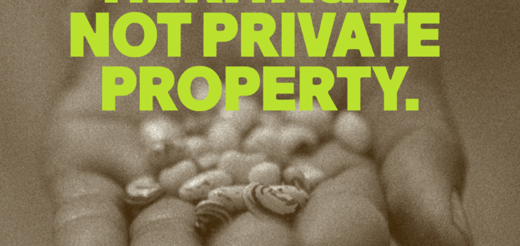 Seeds are common heritage, not private property. Stop UPOV. Hand holding seeds.